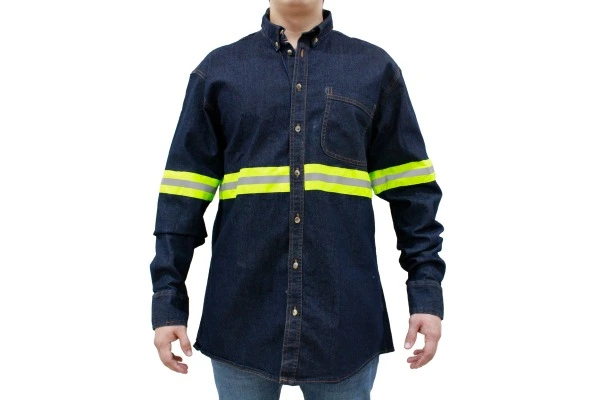 Camisa de Mezclilla con Reflejante